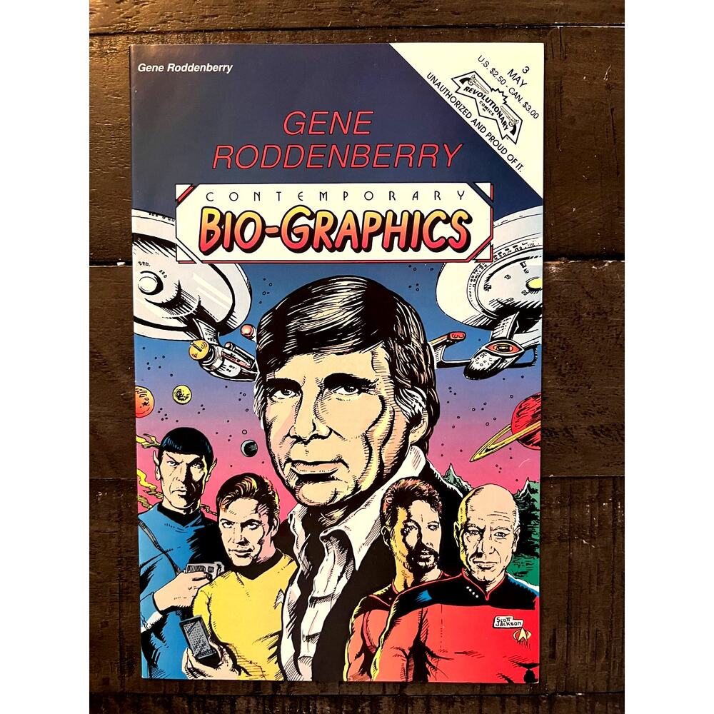 VINTAGE 1992 Revolutionary Comics "BIO-GRAPHICS: GENE RODDENBERRY" #3 - M